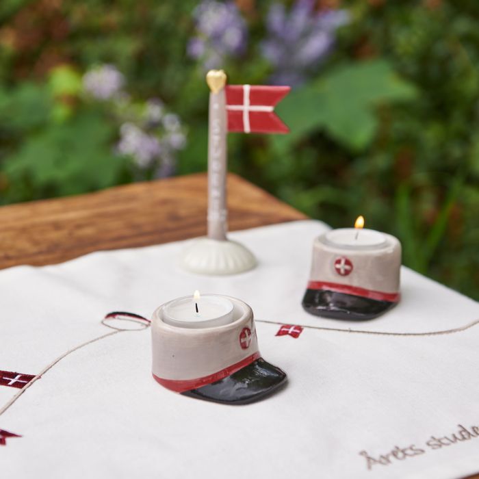 Bordløber rød student hvid