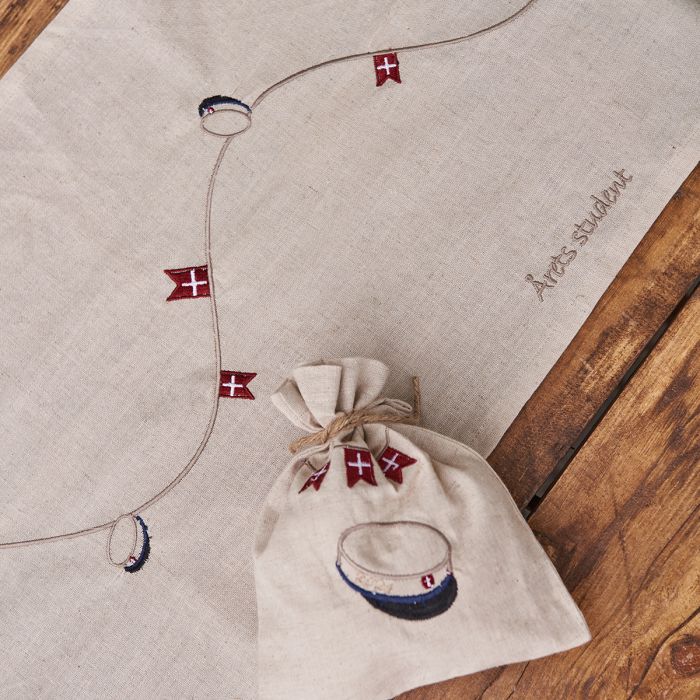 Bordløber blå student hørfarvet