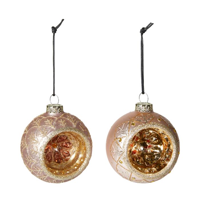 Reflekskugler lys rosa