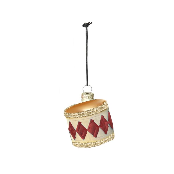 Julekugle Tromme 8 cm i dia