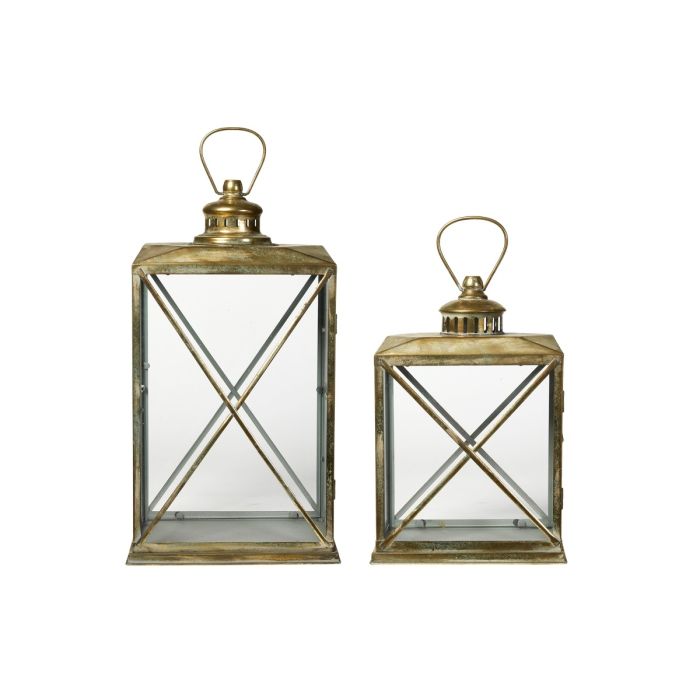 Lanternesæt med kryds guldfarvet