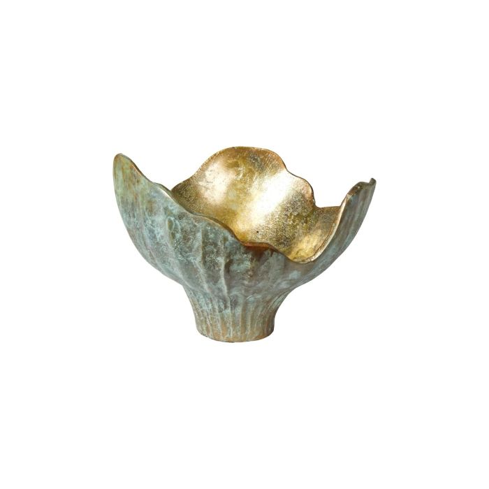 Centerpiece/bowl 17 cm high antique green