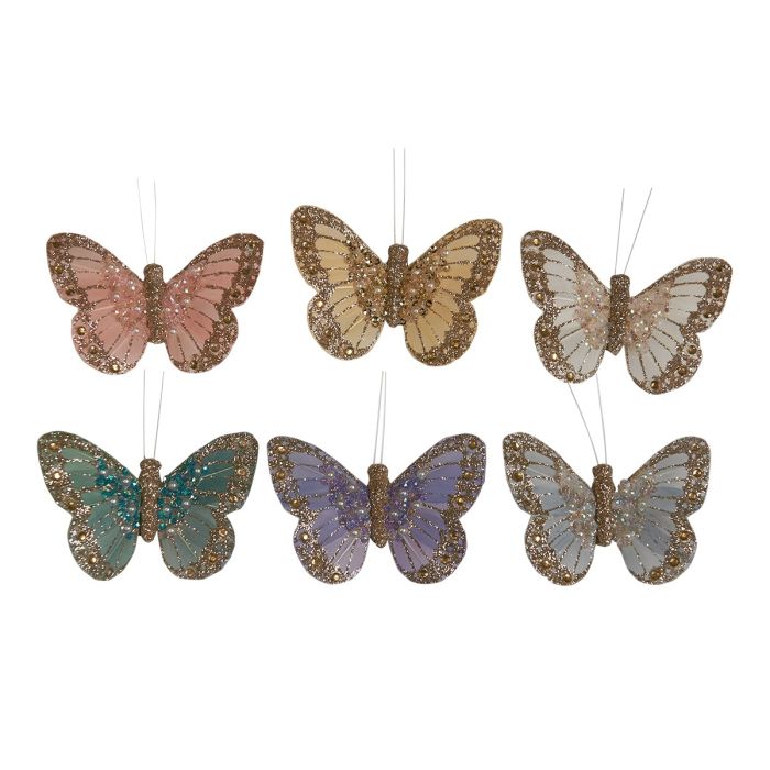 Sommerfugl med klips 13 cm