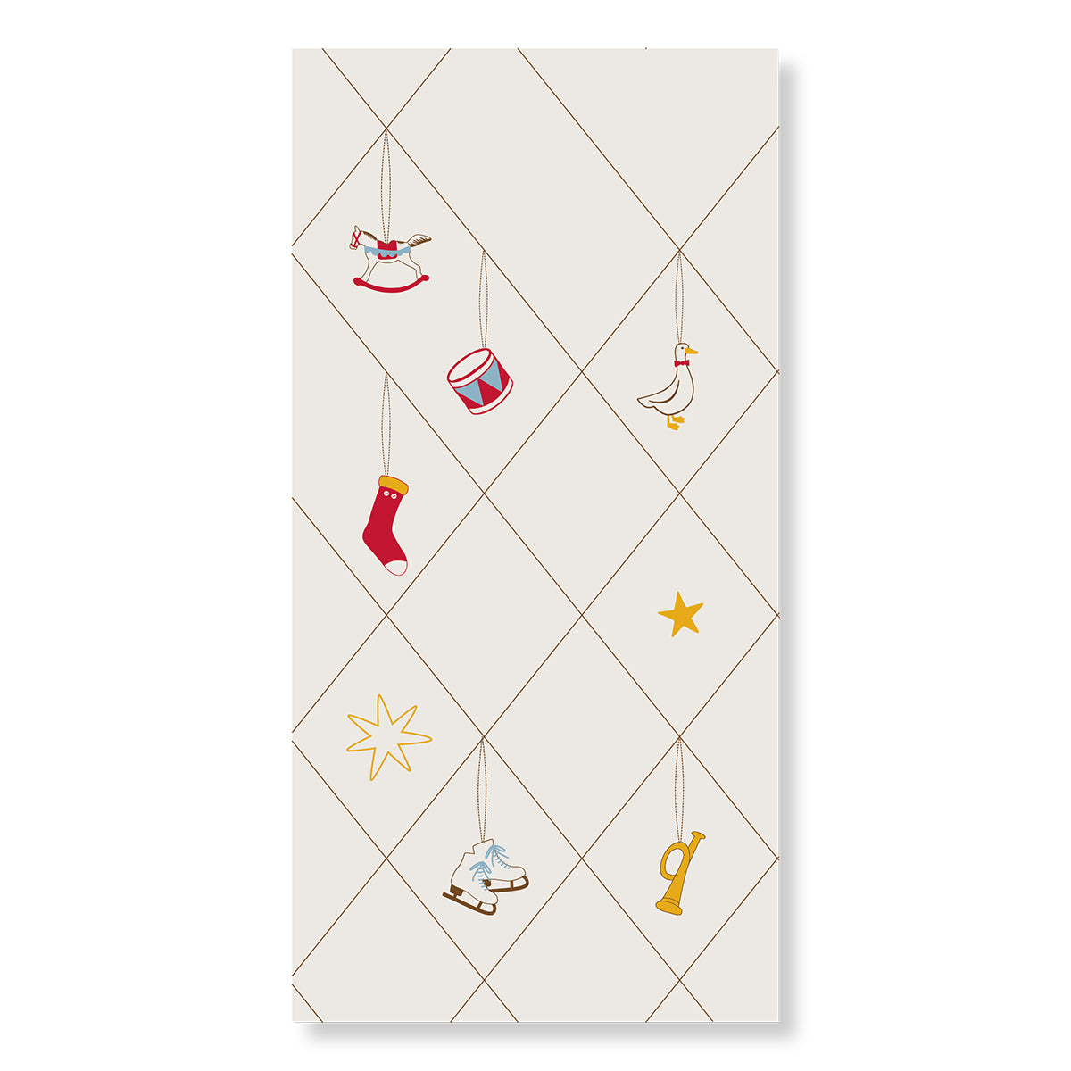 Paper napkins with a check pattern and Christmas motifs from Speedtsberg