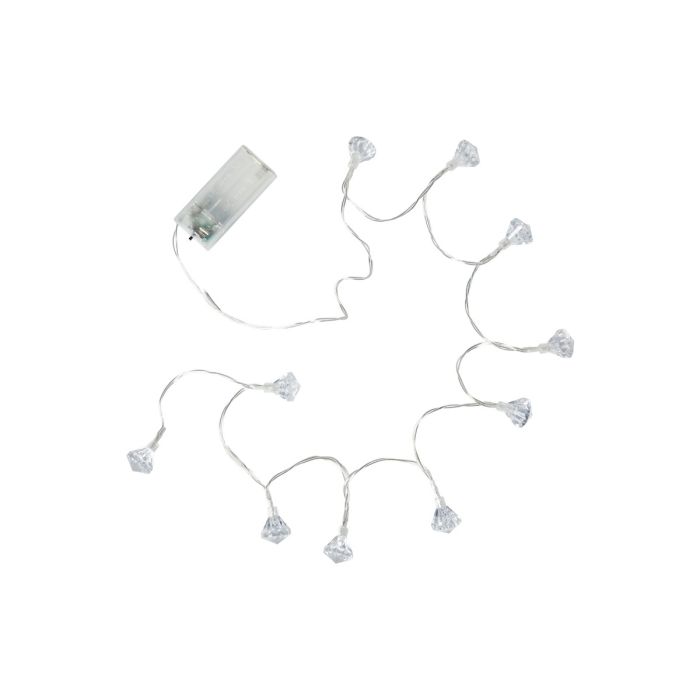 Lyskæde med 10 LED diamanter 120 cm