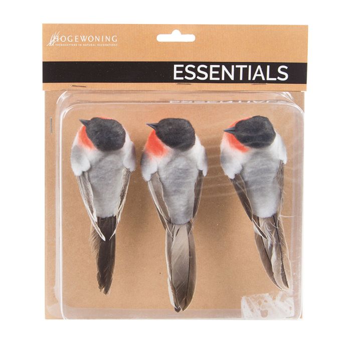 Fugle på klips med rød hals