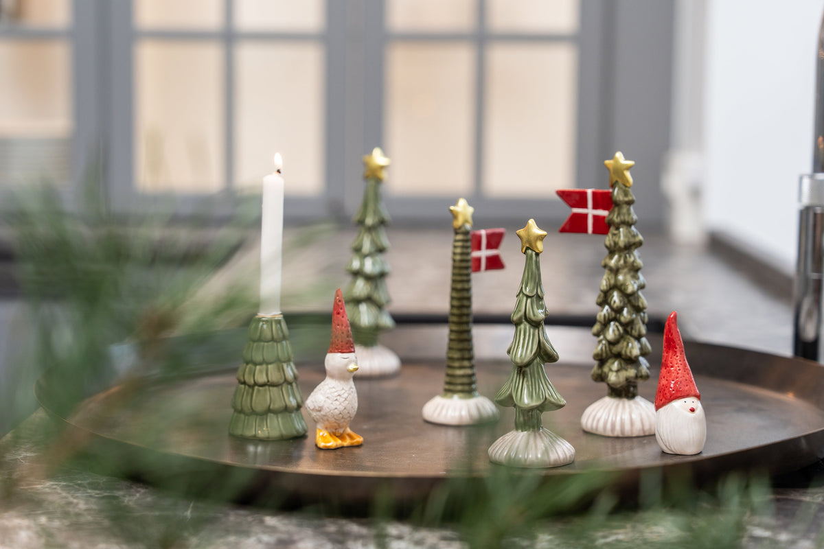 Tray with ceramic Christmas ornaments from Speedtsberg