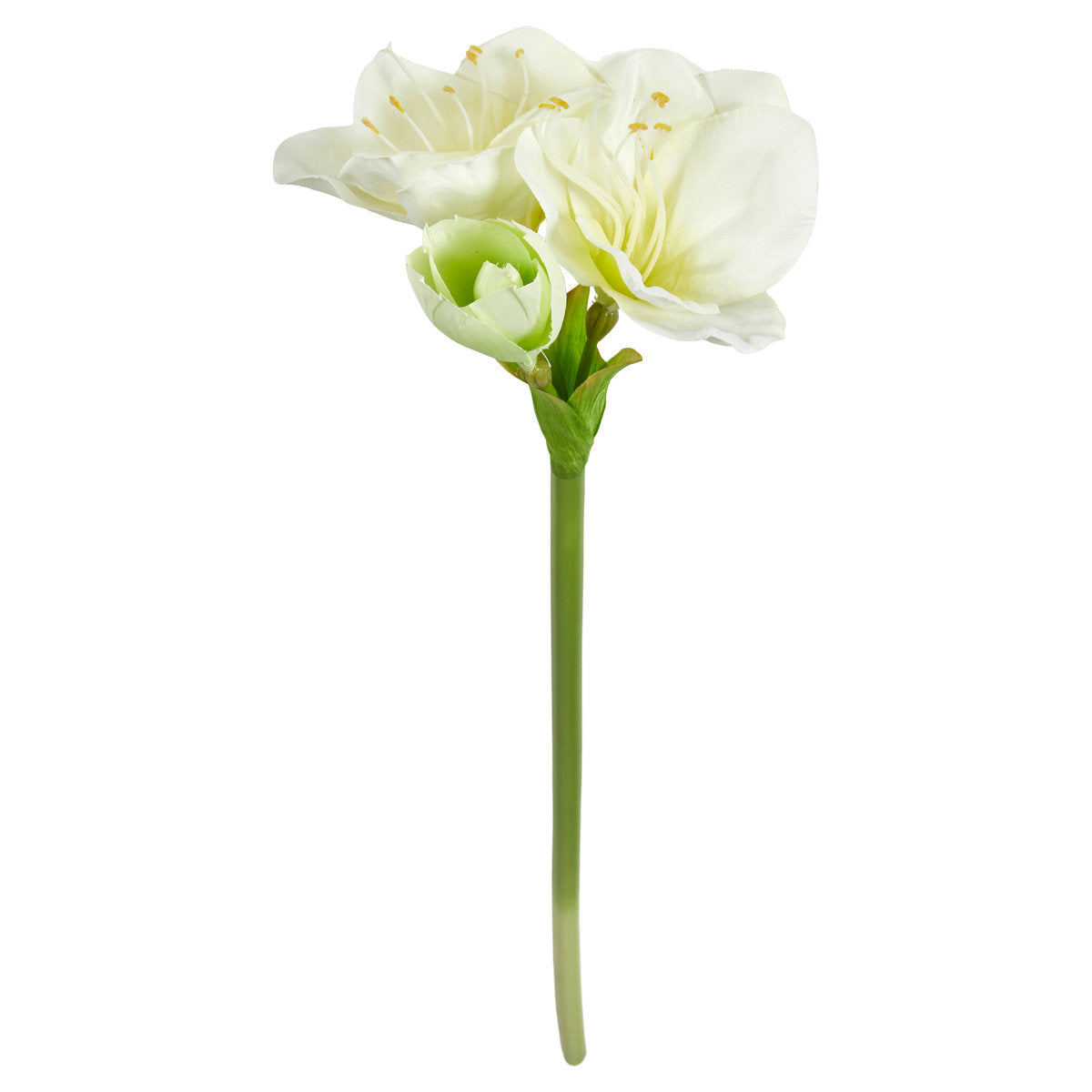 Artificial amaryllis stem with white flowers, 62 cm long from Speedtsberg
