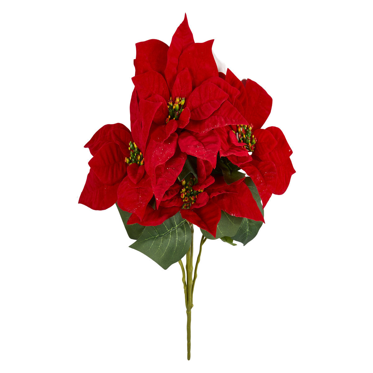 Artificial poinsettia bouquet with several blooms, 30 cm high, from Speedtsberg