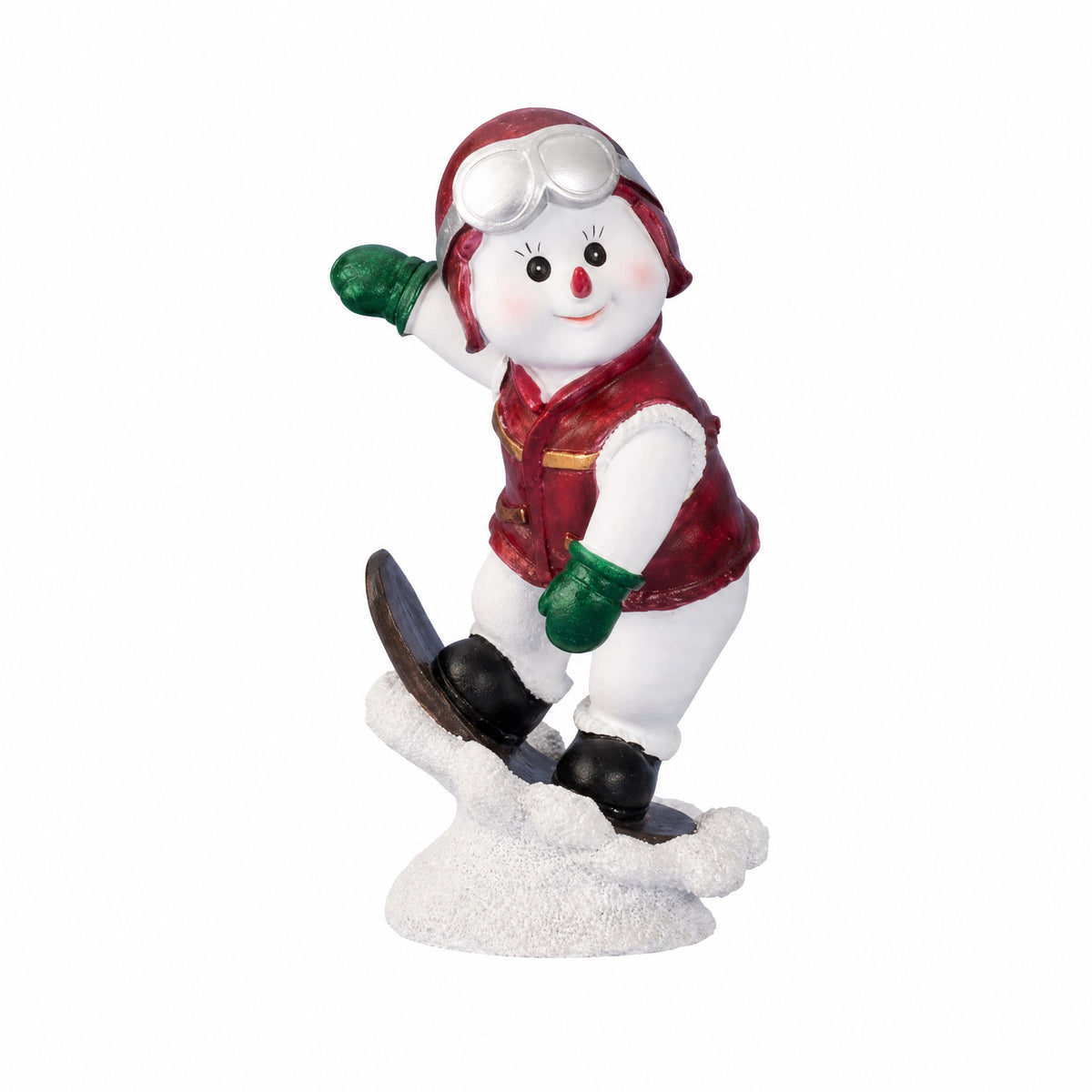 Snowman on skis or snowboard