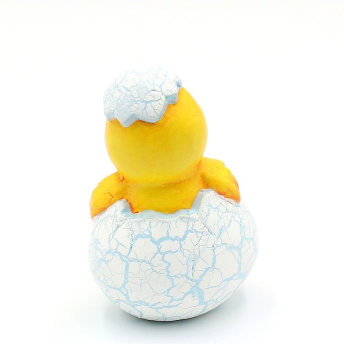 Kylling med æggeskal på hovedet 11 cm høj