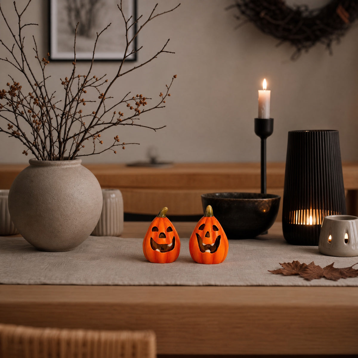 Pumpkin with LED lights