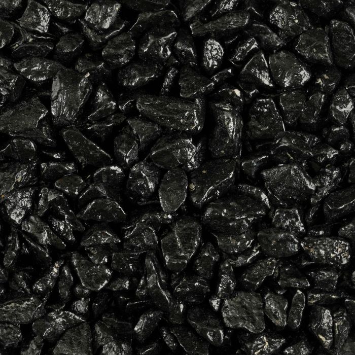 Black marble pebbles