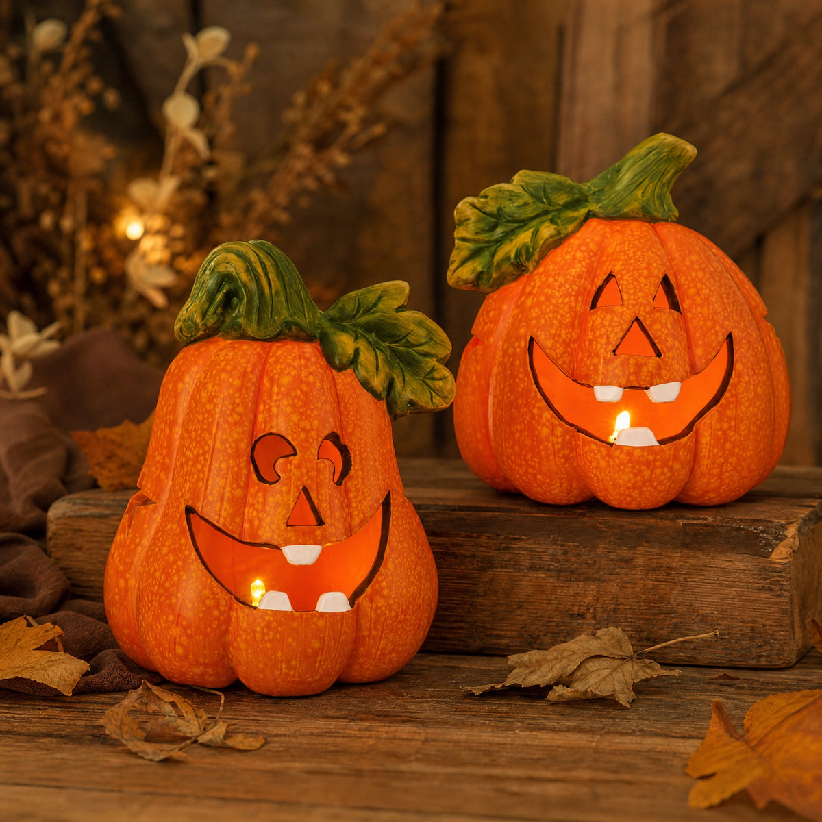 Pumpkin with LED lights