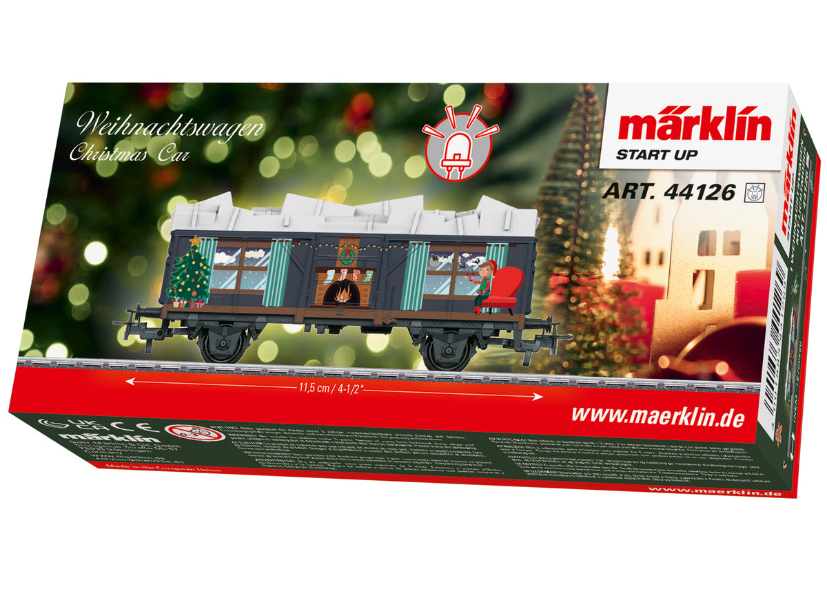 Boxed Märklin Christmas train car with light