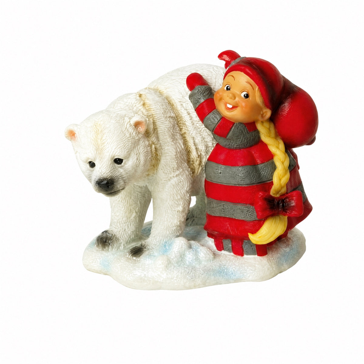 Baby elf with polar bear