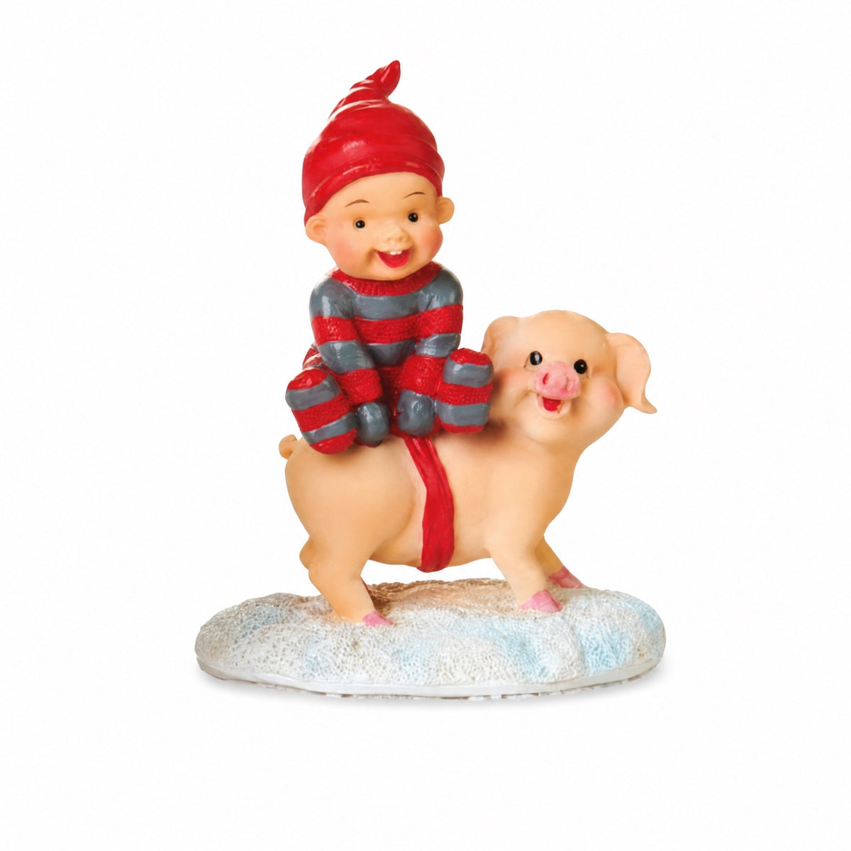 BABY ELF ON PIGLET