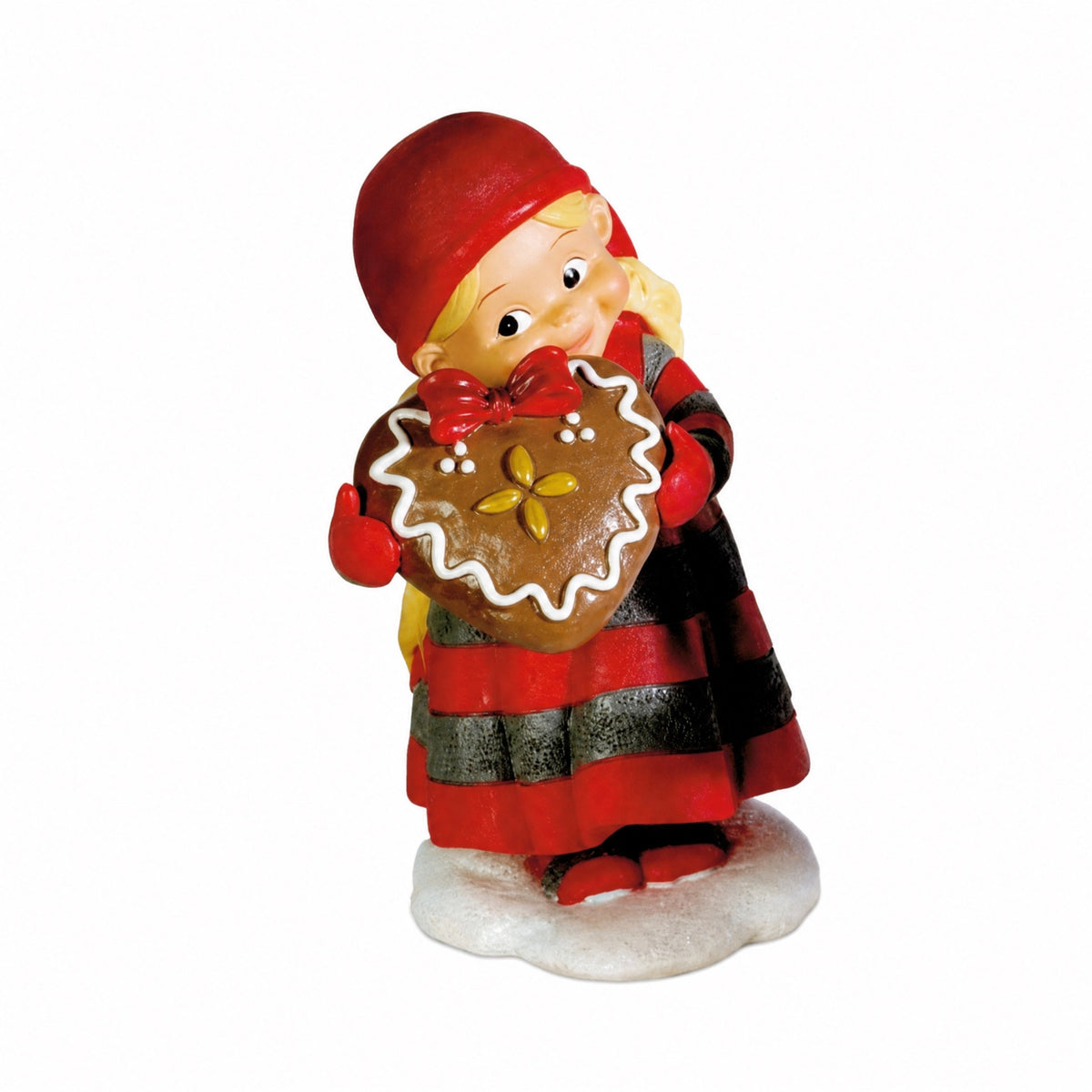 Baby elf with gingerbread heart
