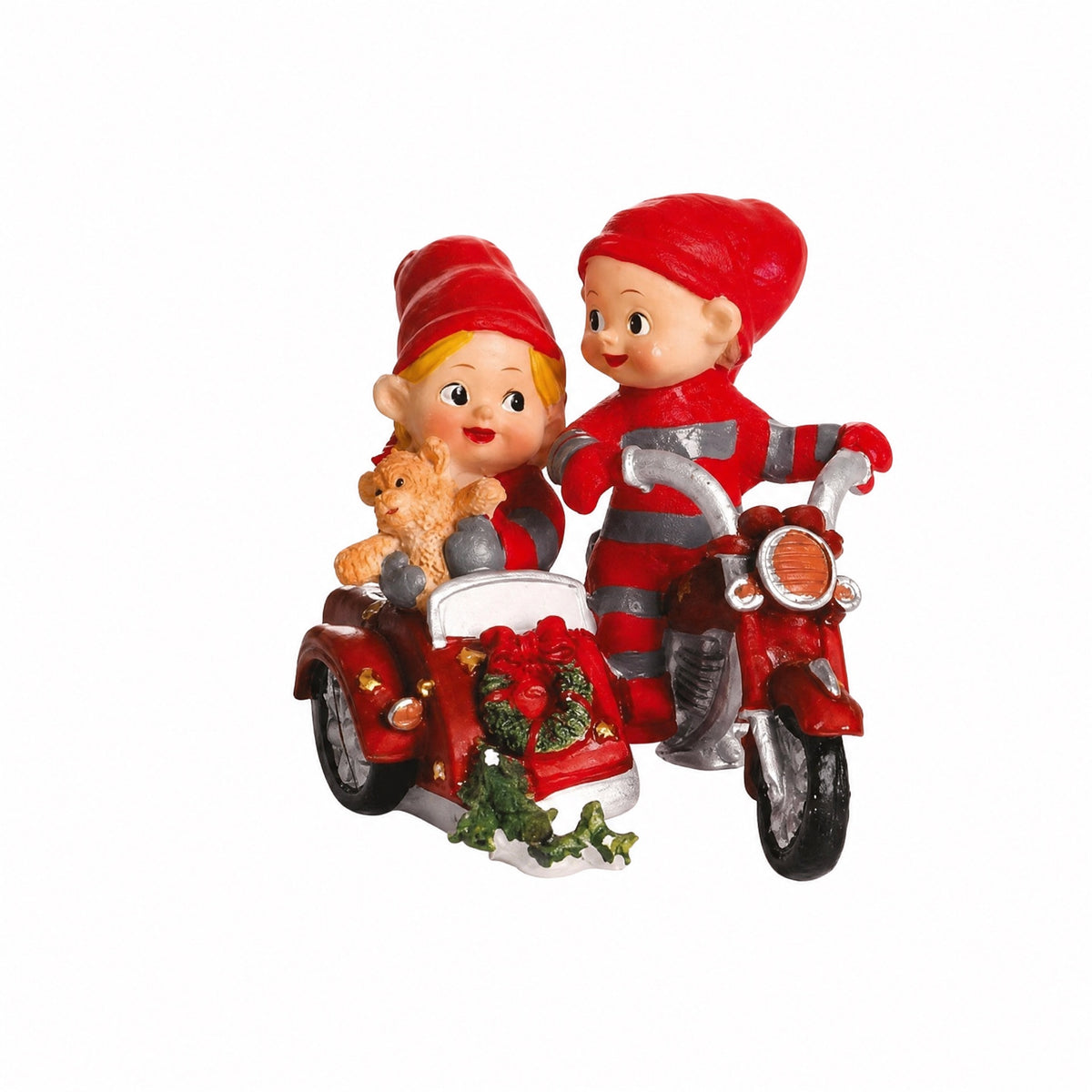 Baby elf on a motorcycle