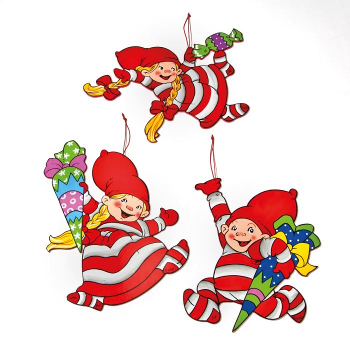 Babynisse i træ til ophæng