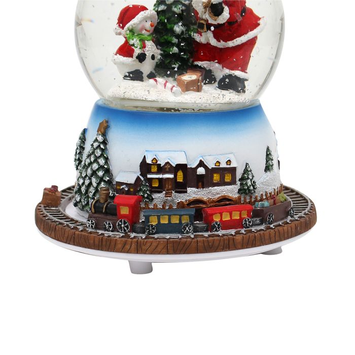 Snow globe with train
