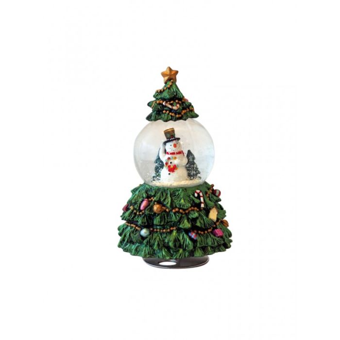 Snekugle Juletræ med snemand