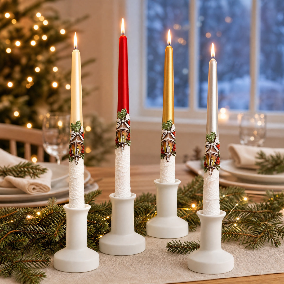 Christmas candle with lantern
