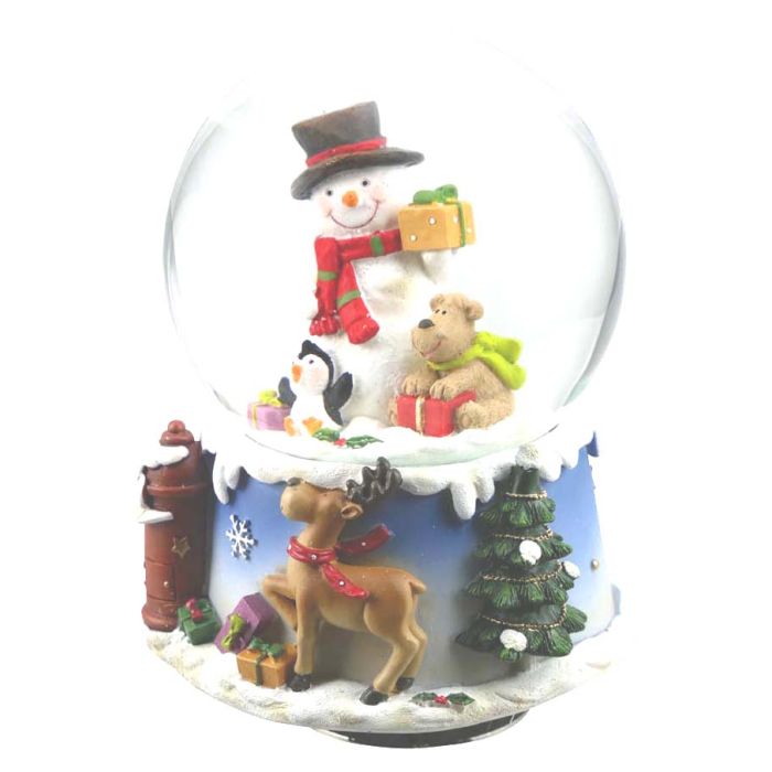 Snekugle Snemand med hund