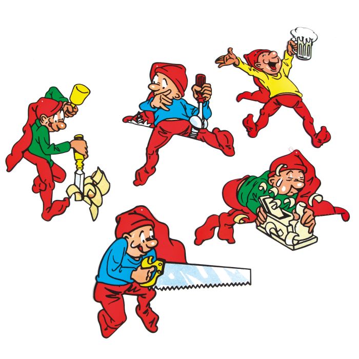 Brammingnisser i karton med værktøj 5-pak