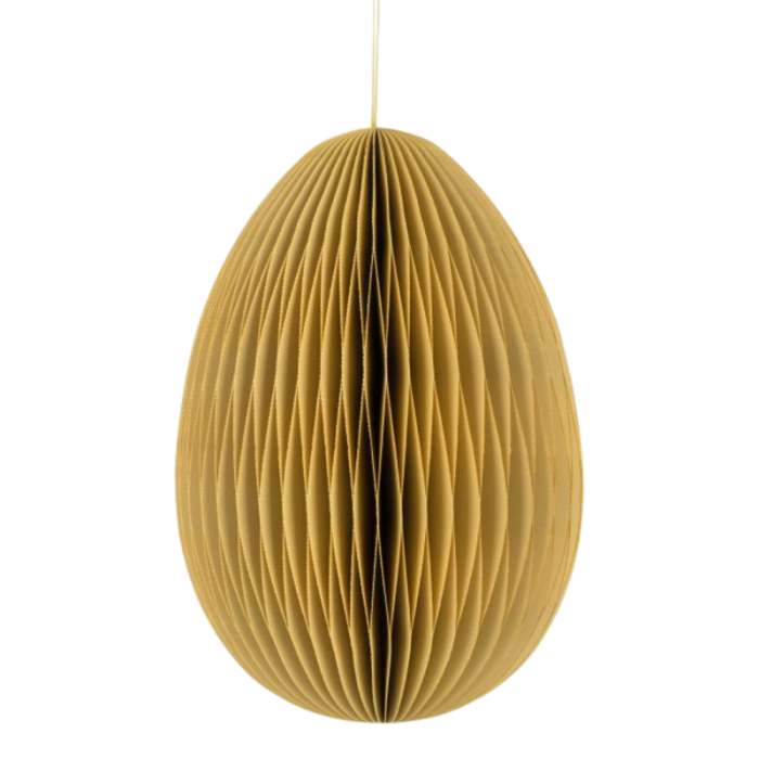 Påskeæg i papir gult 7 cm