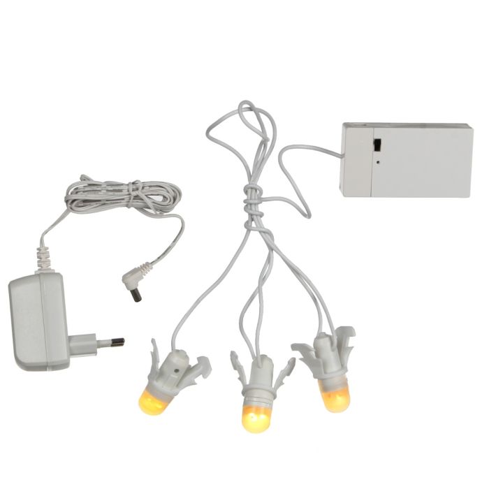 Luville Led-lys 3 stk. med adapter