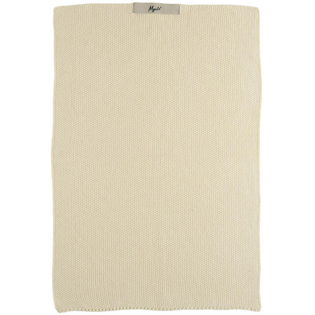 Knitted Mynte towel from Ib Laursen in light beige (Latte), made from 100% organic cotton