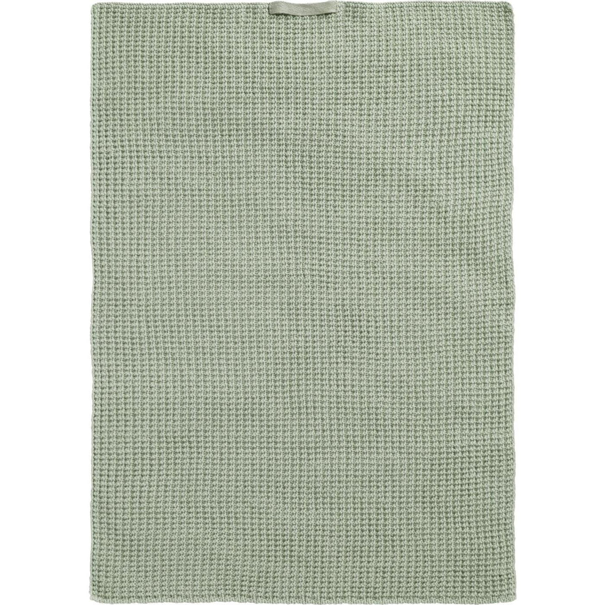 Knitted Mynte towel from Ib Laursen in a dusty green shade, made from 100% organic cotton