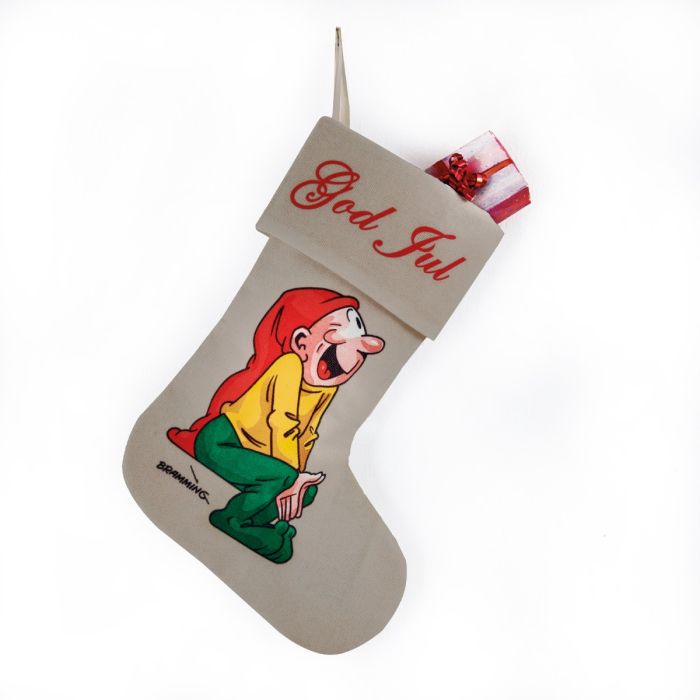 Bramming julesok i lærred