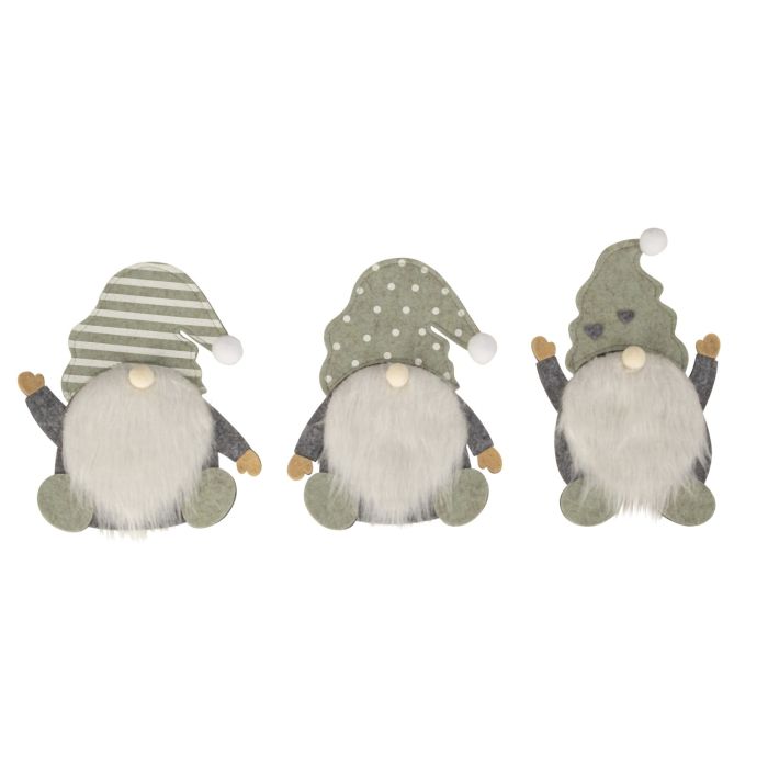 Bestikholdere Nissegnomer grå og grøn