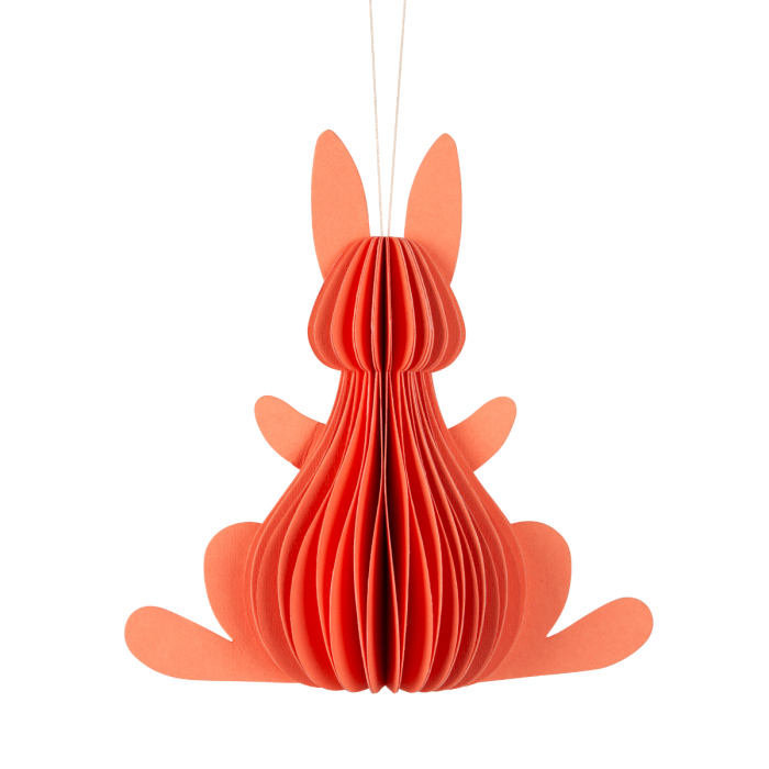 Easter bunny in pink paper 7.5 cm