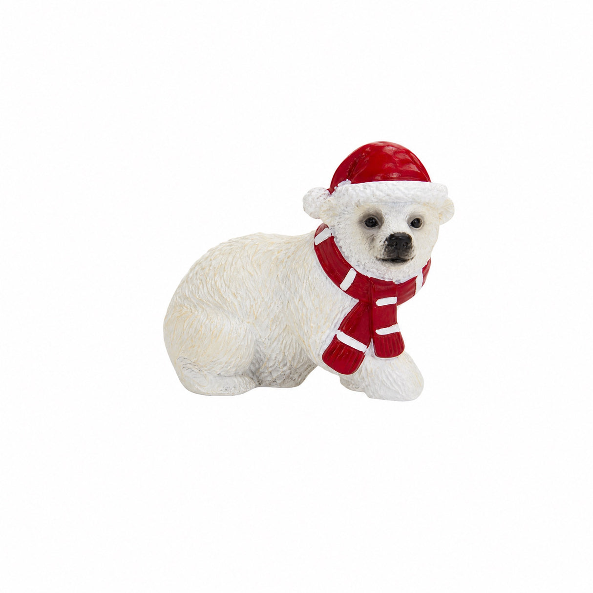 Small polar bear with Santa hat