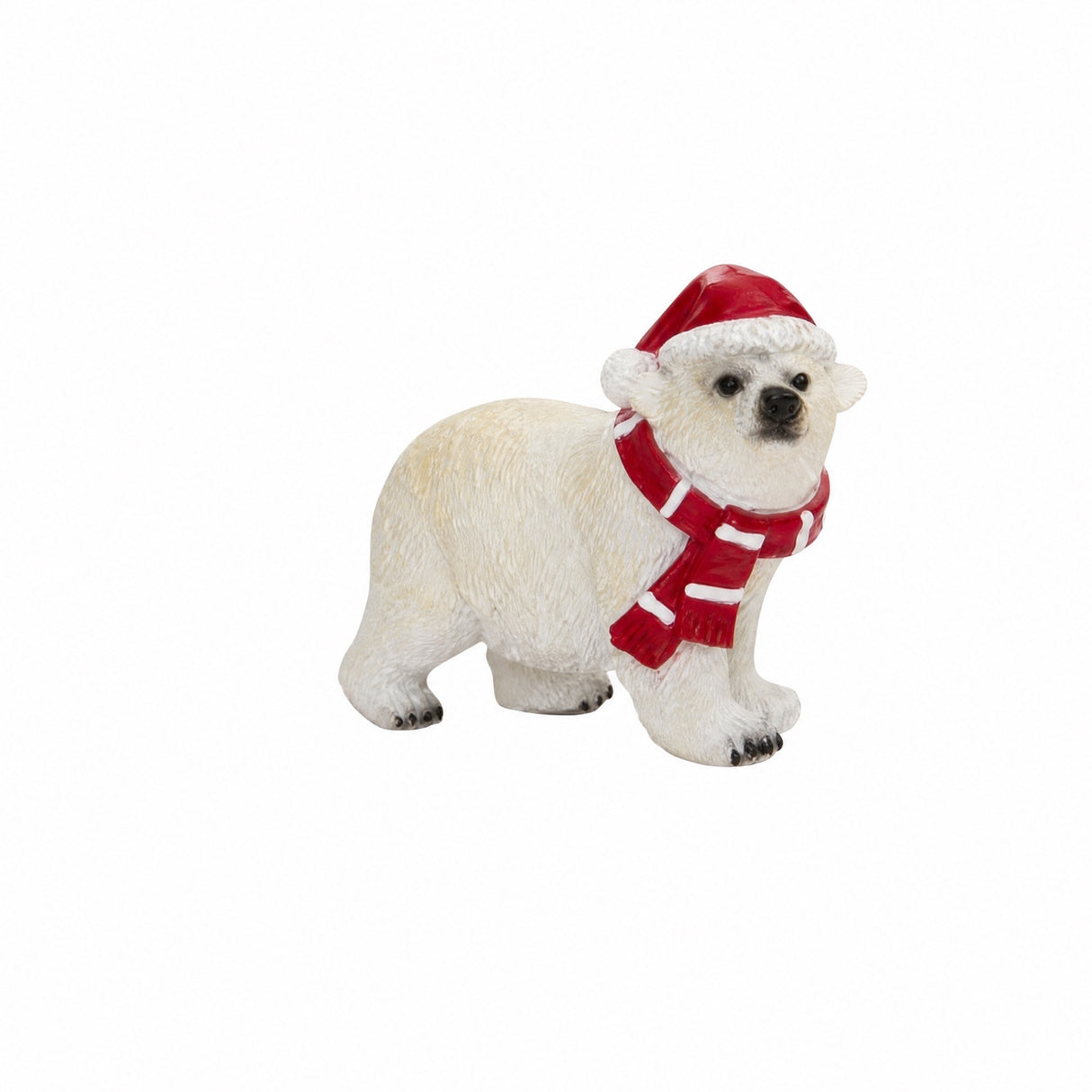 Small polar bear with Santa hat