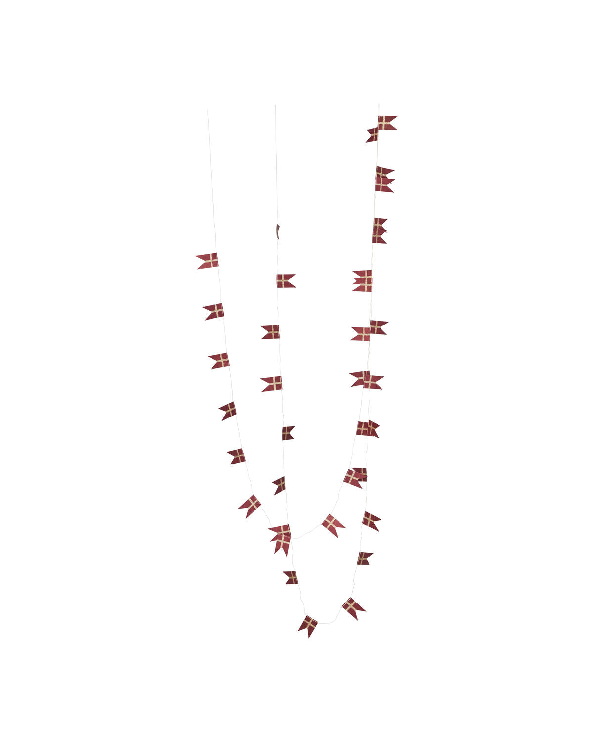Flag garland in red and champagne from house Doctor, 5 m long