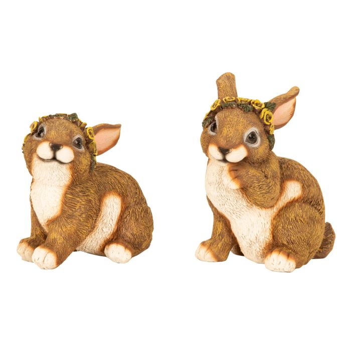 Hare med blomsterkrans 12 -15 cm høje