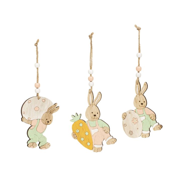Påskehare i træ til ophæng