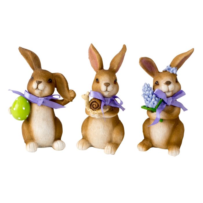 Påskehare i haven 12 cm høj