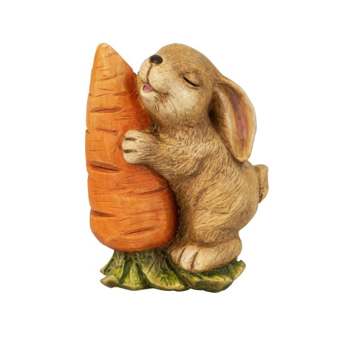 Hare med gulerod 13 cm høj