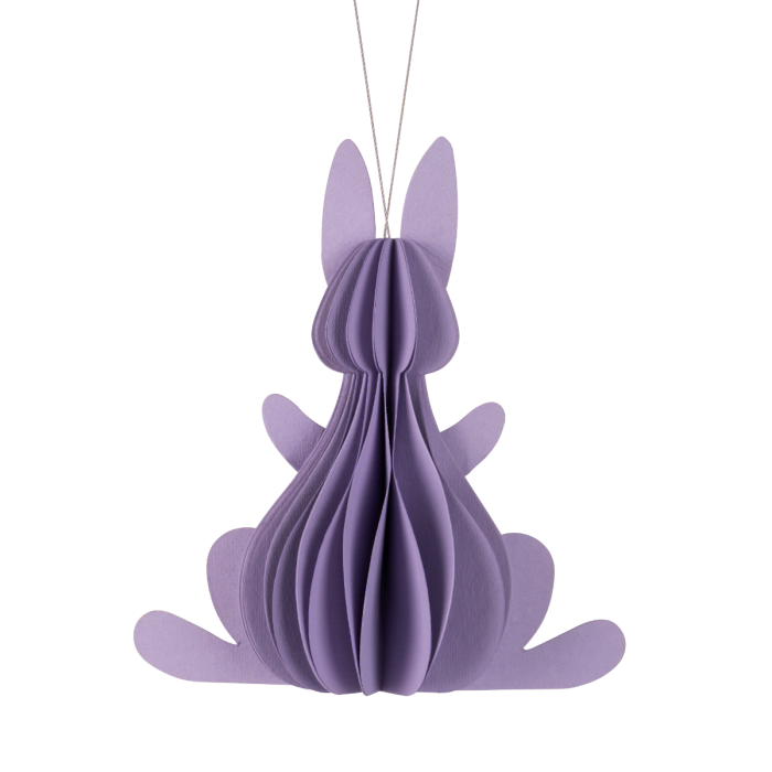 Easter bunny in lavender paper 7.5 cm