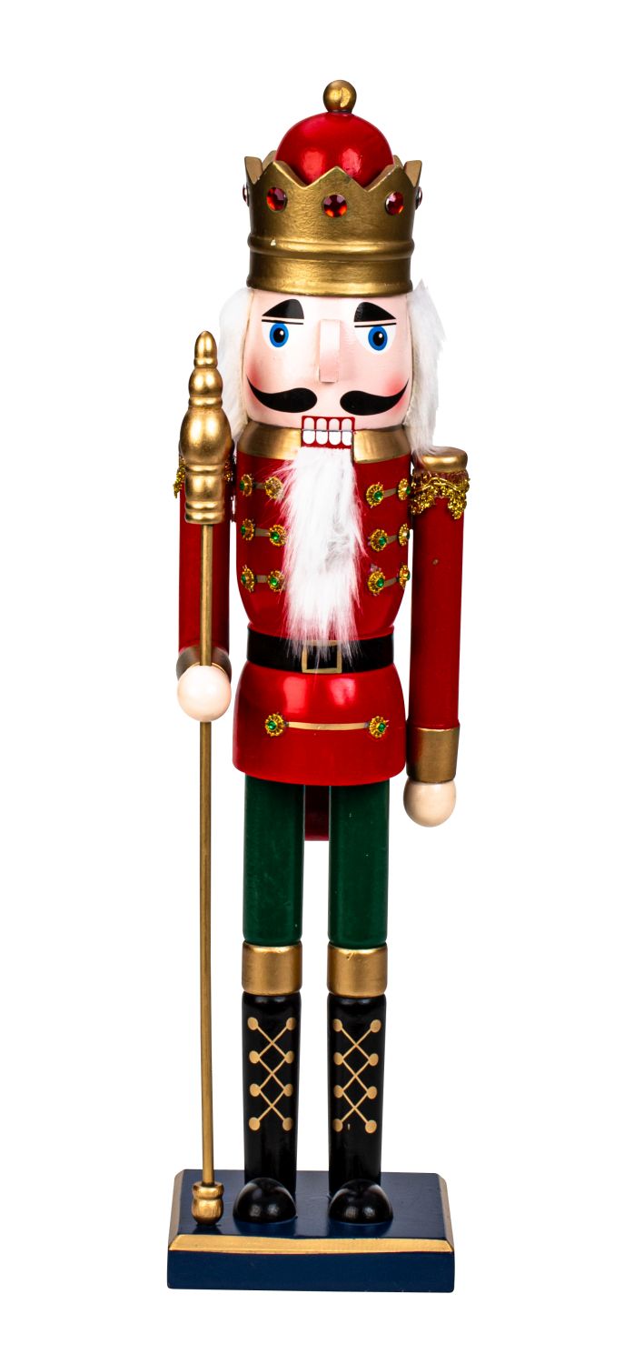 Wooden nutcracker figure, 50 cm tall, for Christmas decoration