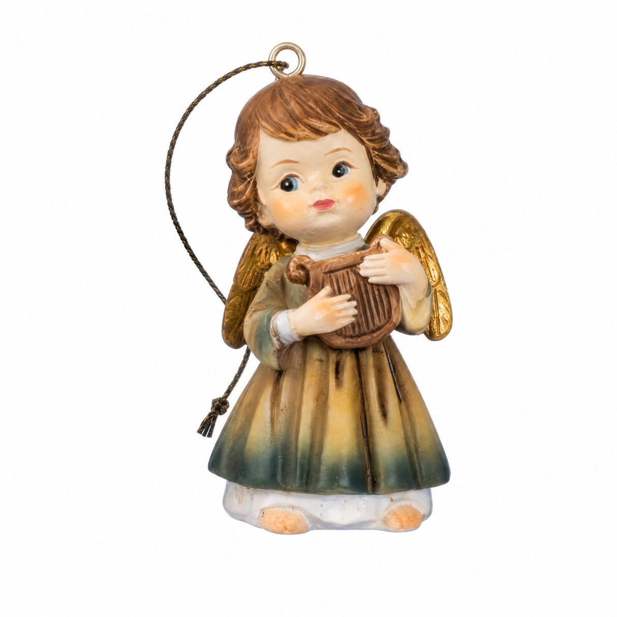 Hanging angel with gold wings