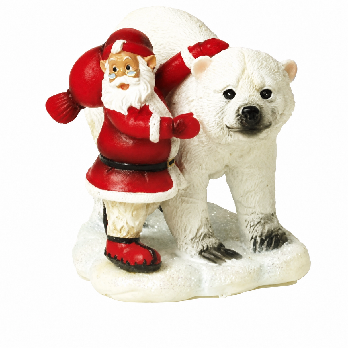 Santa Claus with polar bear