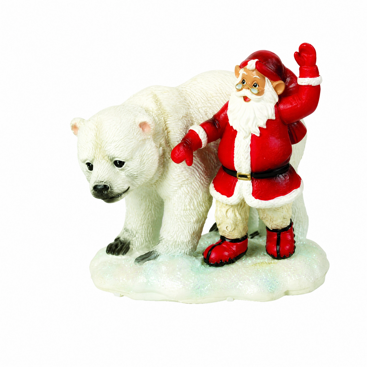 Santa Claus with polar bear