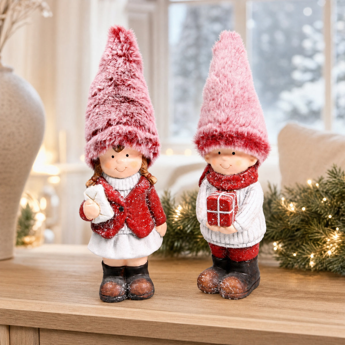 Standing winter children
