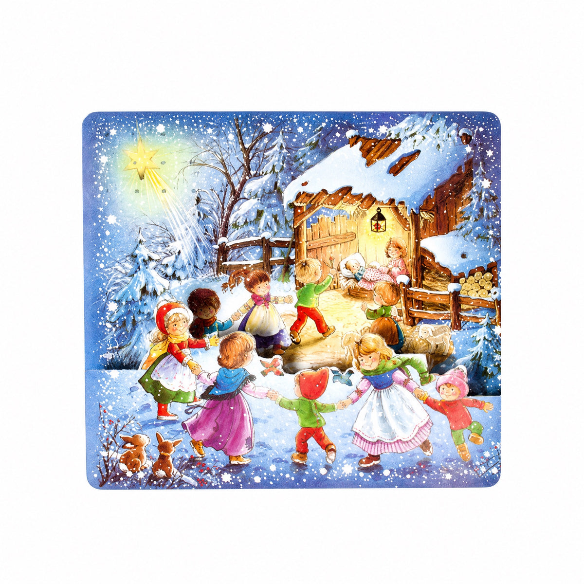 Christmas calendar with glitter